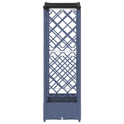 vidaXL Raised Bed with Trellis and Roof Grey 169 x 40 x 125 cm PP