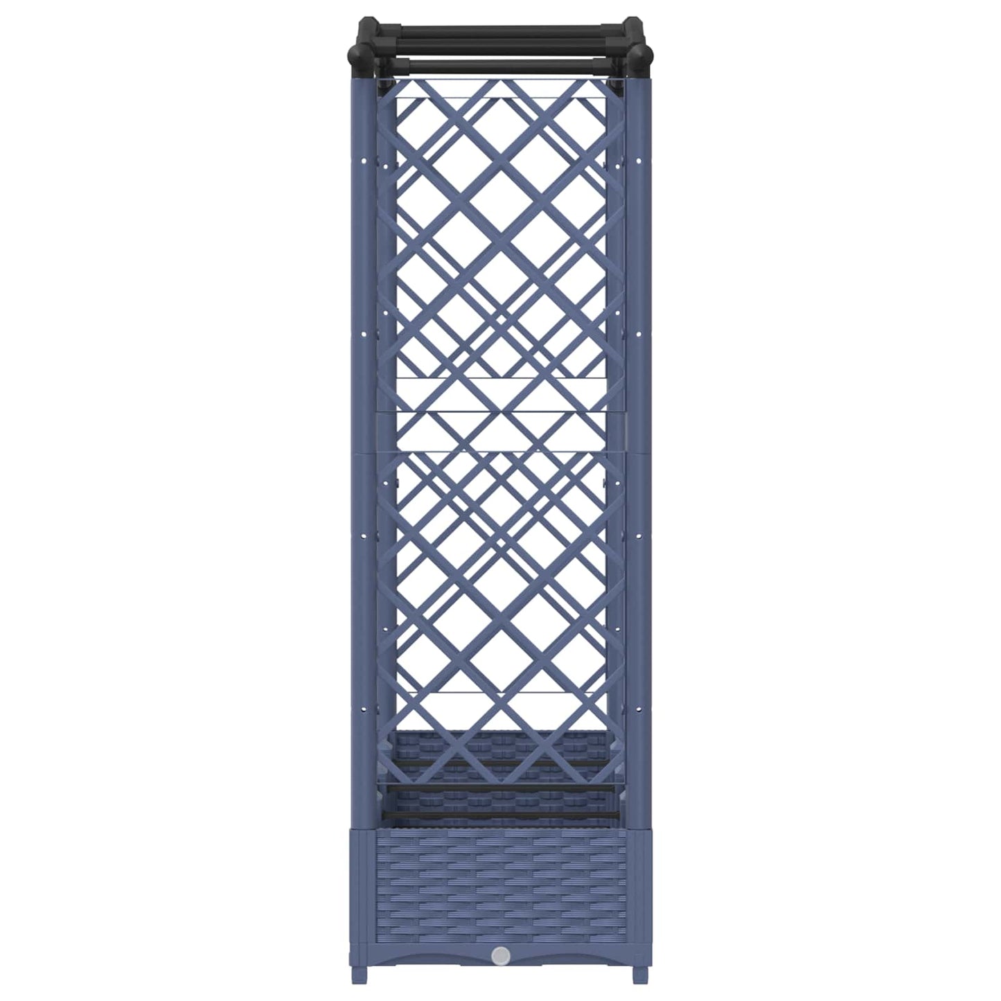 vidaXL Raised Bed with Trellis and Roof Grey 207 x 40 x 126 cm PP