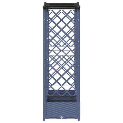 vidaXL Raised Bed with Trellis and Roof Grey 207 x 40 x 126 cm PP