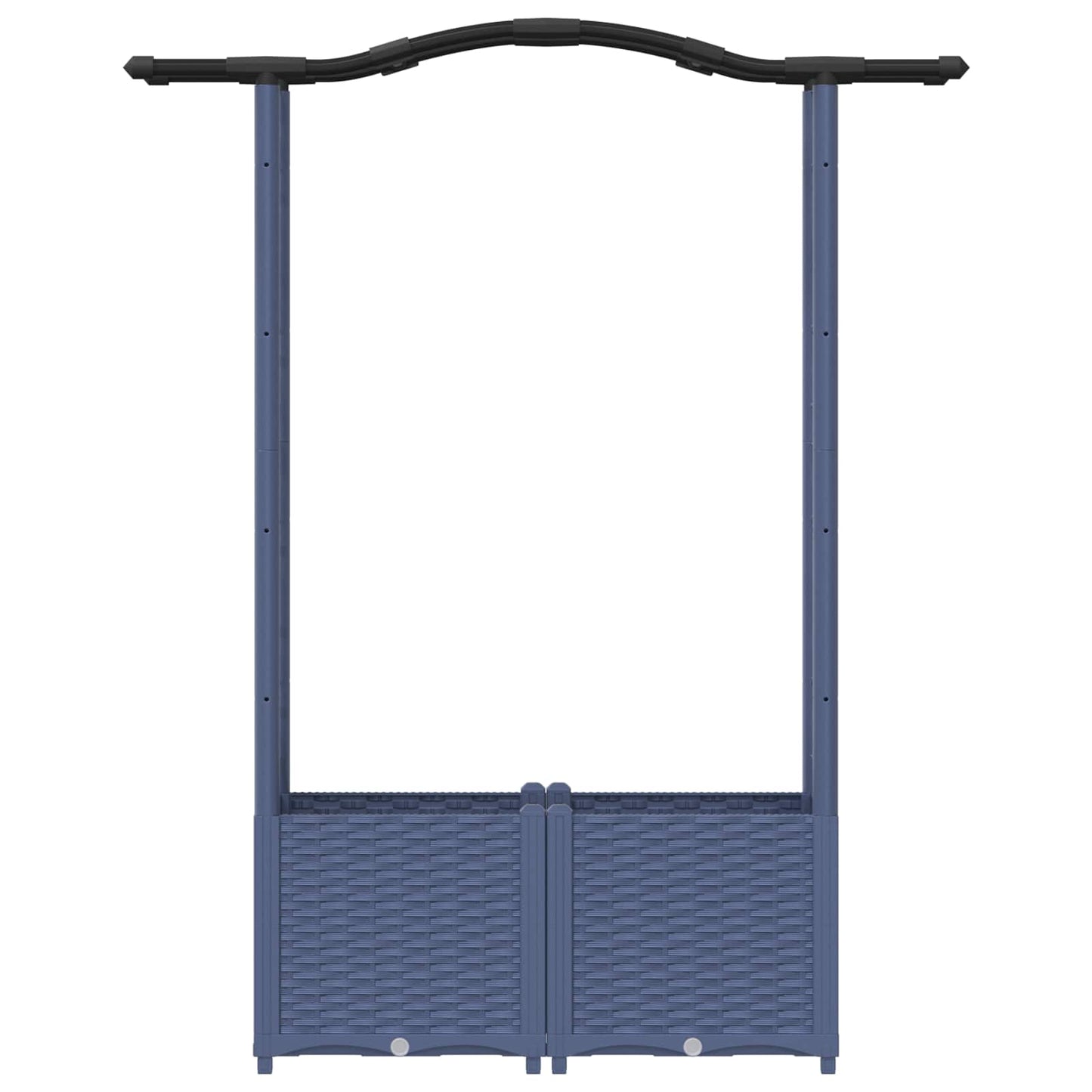 vidaXL Raised Bed with Trellis and Roof Grey 125 x 40 x 138 cm PP