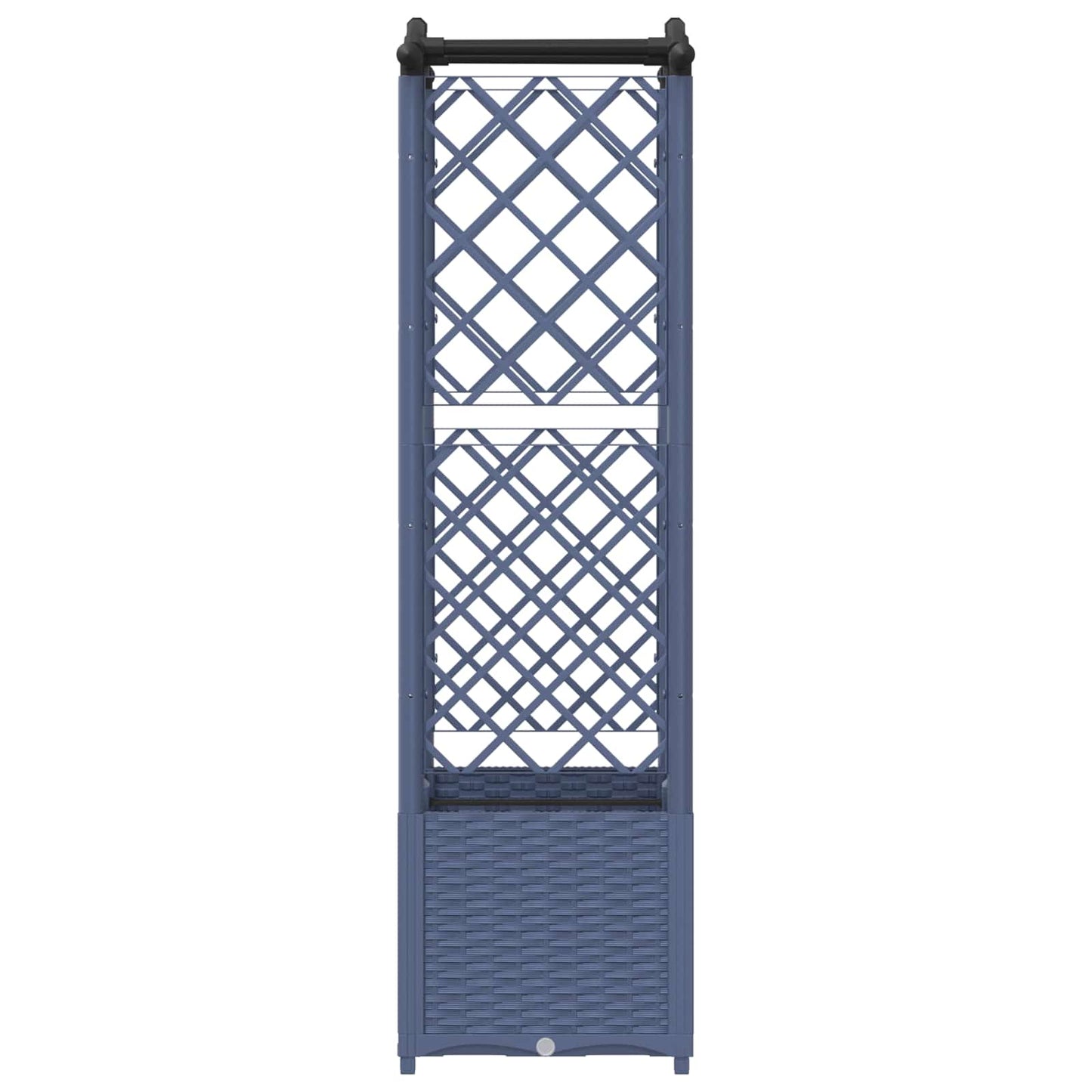 vidaXL Raised Bed with Trellis and Roof Grey 125 x 40 x 138 cm PP