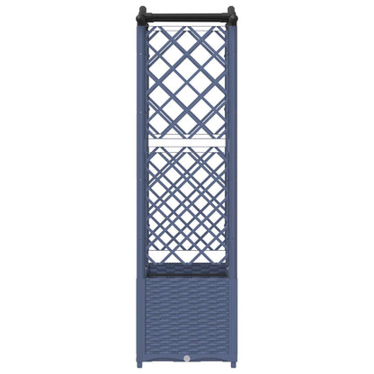 vidaXL Raised Bed with Trellis and Roof Grey 125 x 40 x 138 cm PP