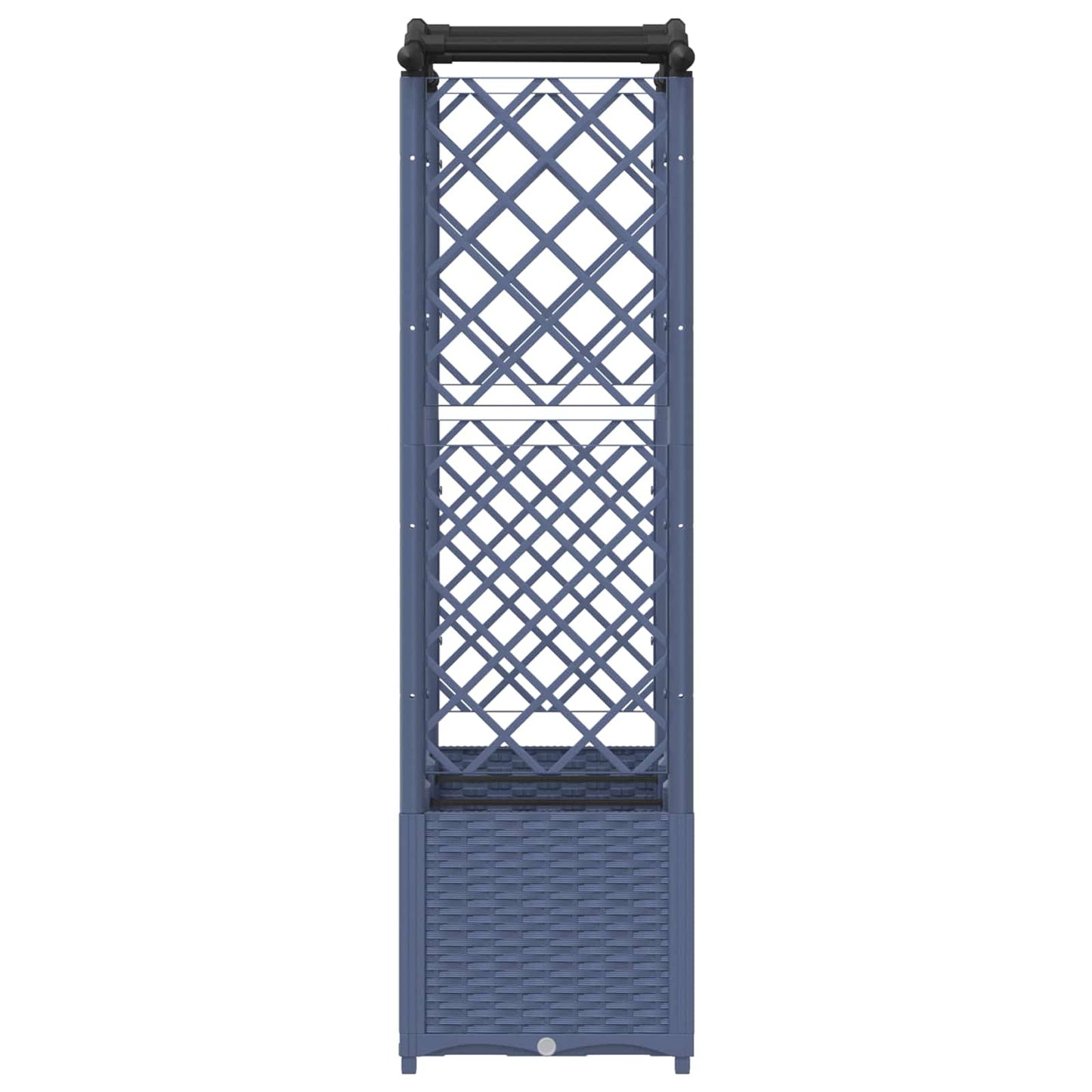 vidaXL Raised Bed with Trellis and Roof Grey 164 x 40 x 142 cm PP