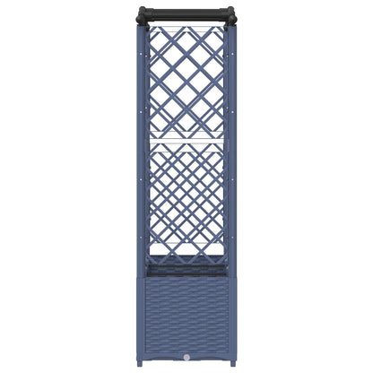 vidaXL Raised Bed with Trellis and Roof Grey 164 x 40 x 142 cm PP