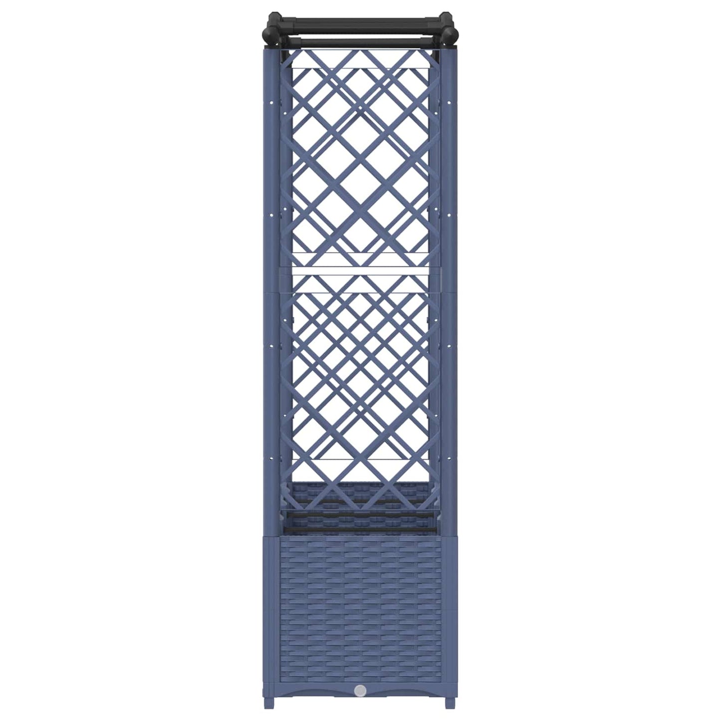 vidaXL Raised Bed with Trellis and Roof Grey 204 x 40 x 141 cm PP