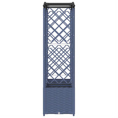 vidaXL Raised Bed with Trellis and Roof Grey 204 x 40 x 141 cm PP