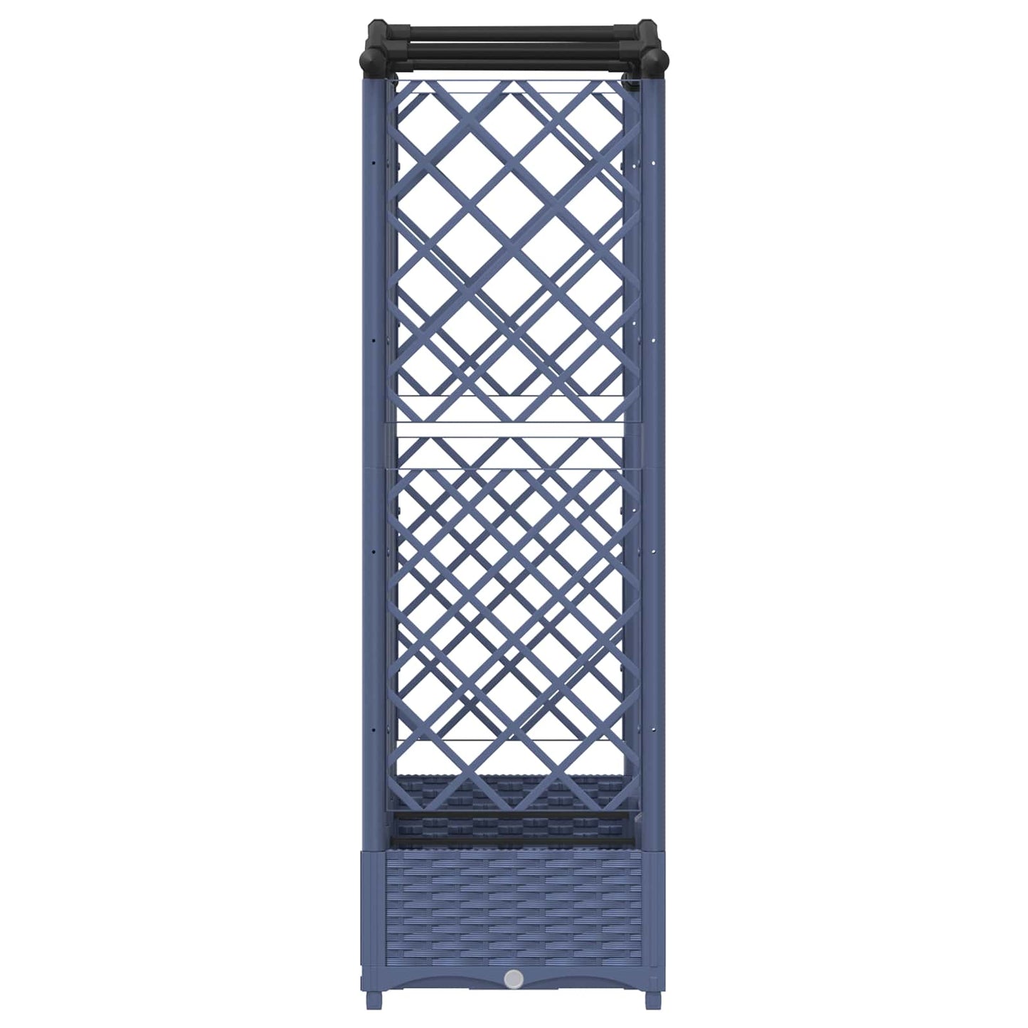 vidaXL Raised Bed with Trellis and Roof Grey 163 x 40 x 123 cm PP