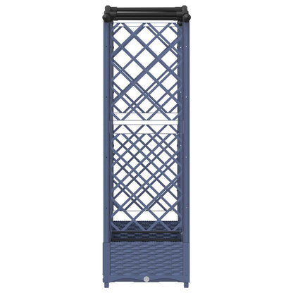 vidaXL Raised Bed with Trellis and Roof Grey 163 x 40 x 123 cm PP