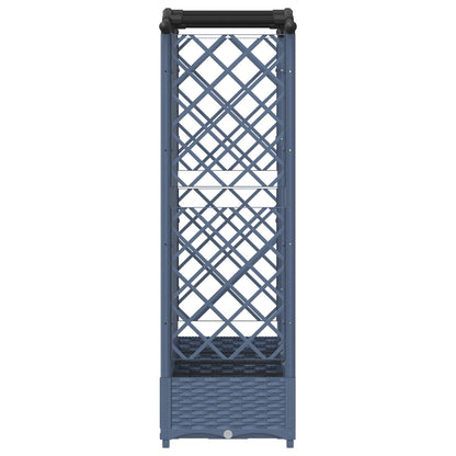 vidaXL Raised Bed with Trellis and Roof Grey 203.5 x 40 x 125 cm PP