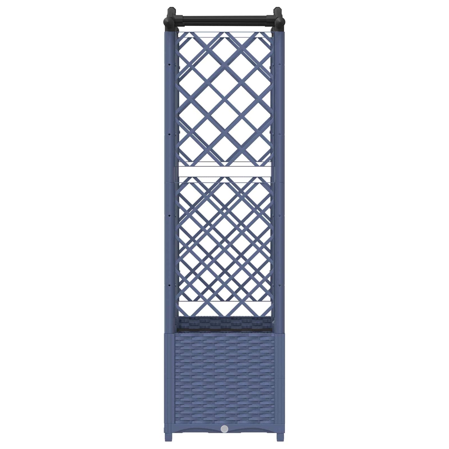 vidaXL Raised Bed with Trellis and Roof Grey 122 x 40 x 138 cm PP