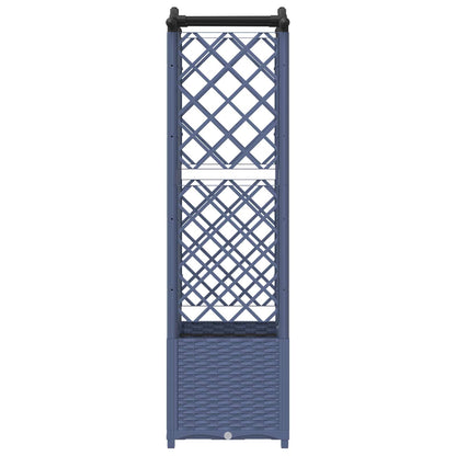 vidaXL Raised Bed with Trellis and Roof Grey 122 x 40 x 138 cm PP