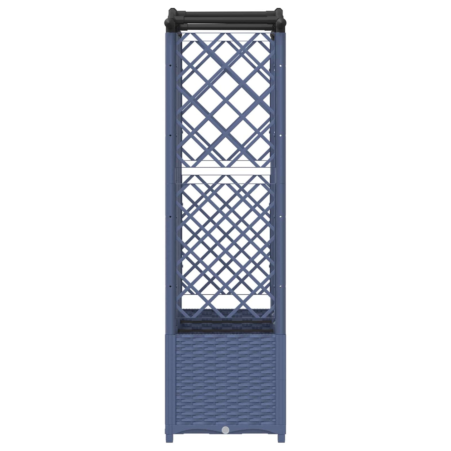vidaXL Raised Bed with Trellis and Roof Grey 163 x 40 x 138 cm PP
