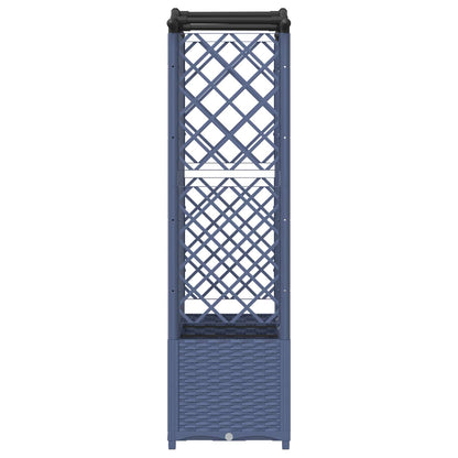 vidaXL Raised Bed with Trellis and Roof Grey 163 x 40 x 138 cm PP