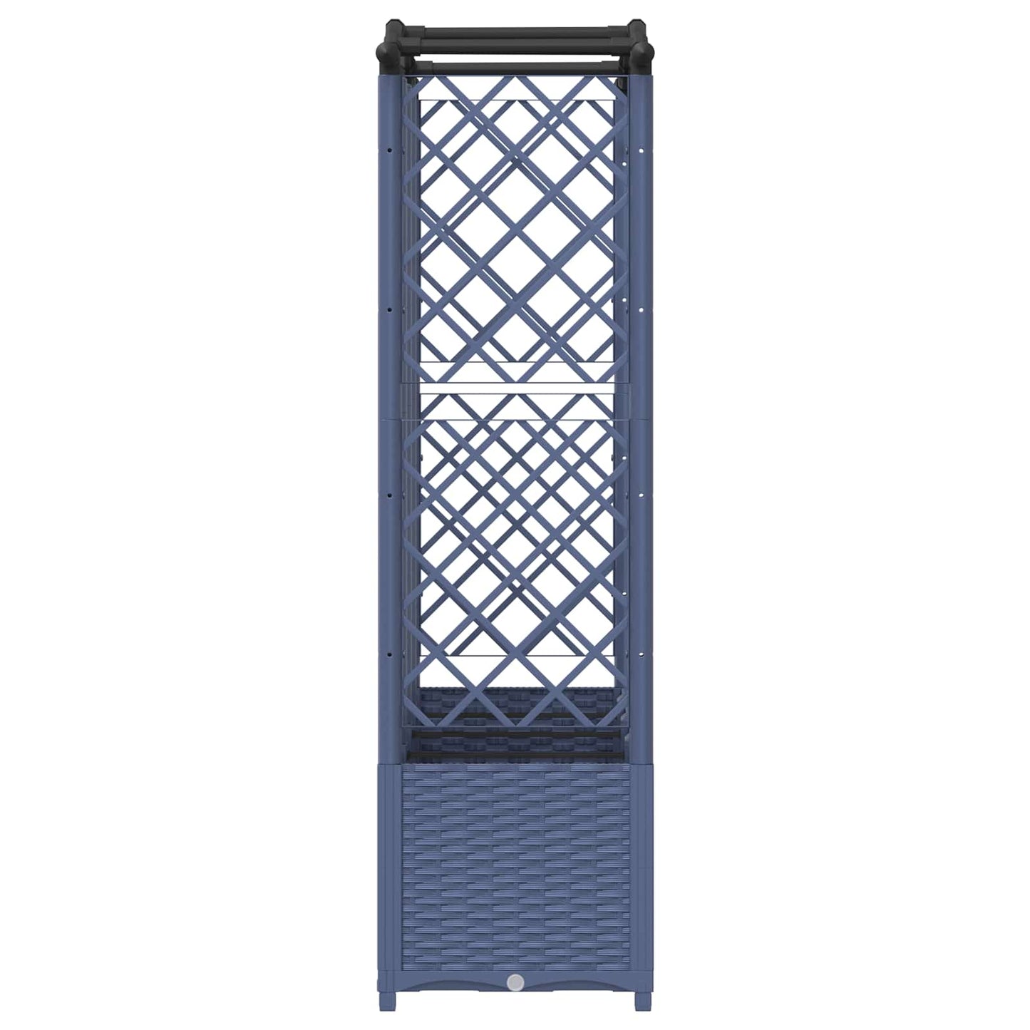 vidaXL Raised Bed with Trellis and Roof Grey 204 x 40 x 138 cm PP