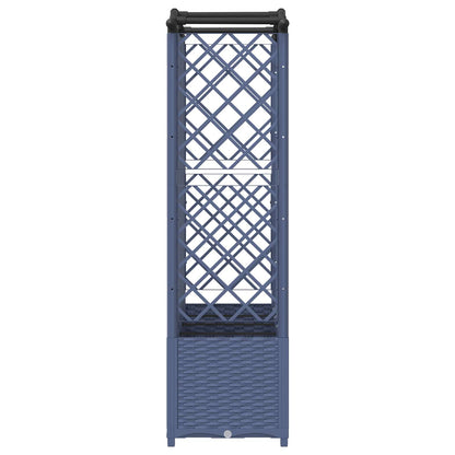 vidaXL Raised Bed with Trellis and Roof Grey 204 x 40 x 138 cm PP