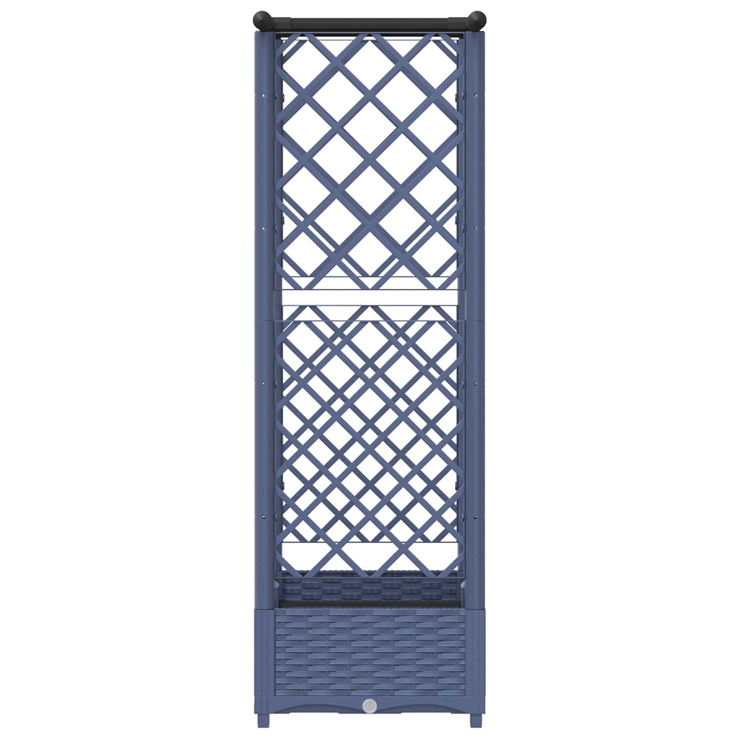 vidaXL Raised Bed with Trellis and Roof Grey 122.5 x 40 x 123 cm PP
