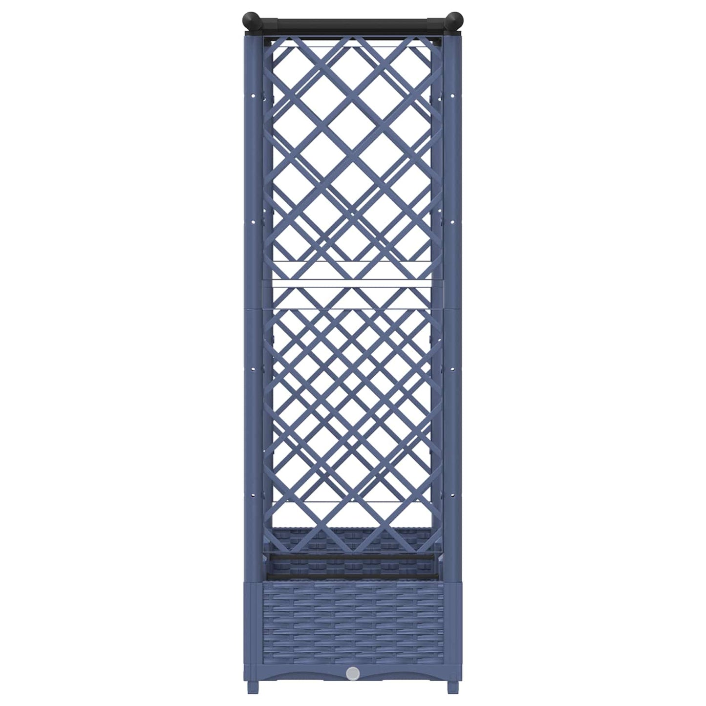 vidaXL Raised Bed with Trellis and Roof Grey 164 x 40 x 123 cm PP