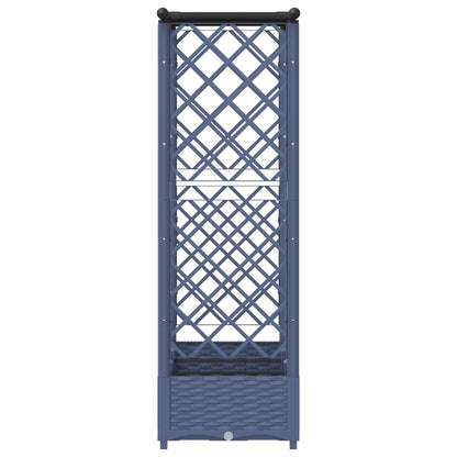 vidaXL Raised Bed with Trellis and Roof Grey 164 x 40 x 123 cm PP
