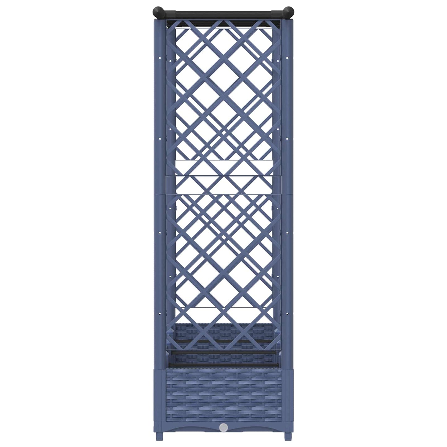 vidaXL Raised Bed with Trellis and Roof Grey 203 x 40 x 123 cm PP
