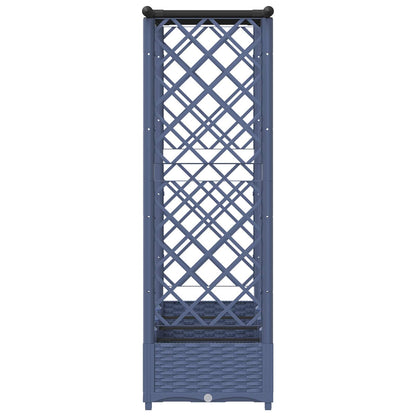 vidaXL Raised Bed with Trellis and Roof Grey 203 x 40 x 123 cm PP