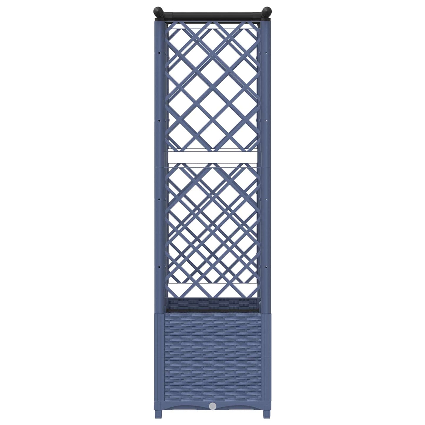 vidaXL Raised Bed with Trellis and Roof Grey 124.5 x 40 x 138 cm PP