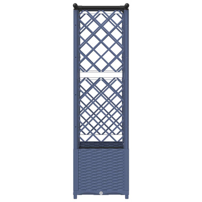 vidaXL Raised Bed with Trellis and Roof Grey 124.5 x 40 x 138 cm PP