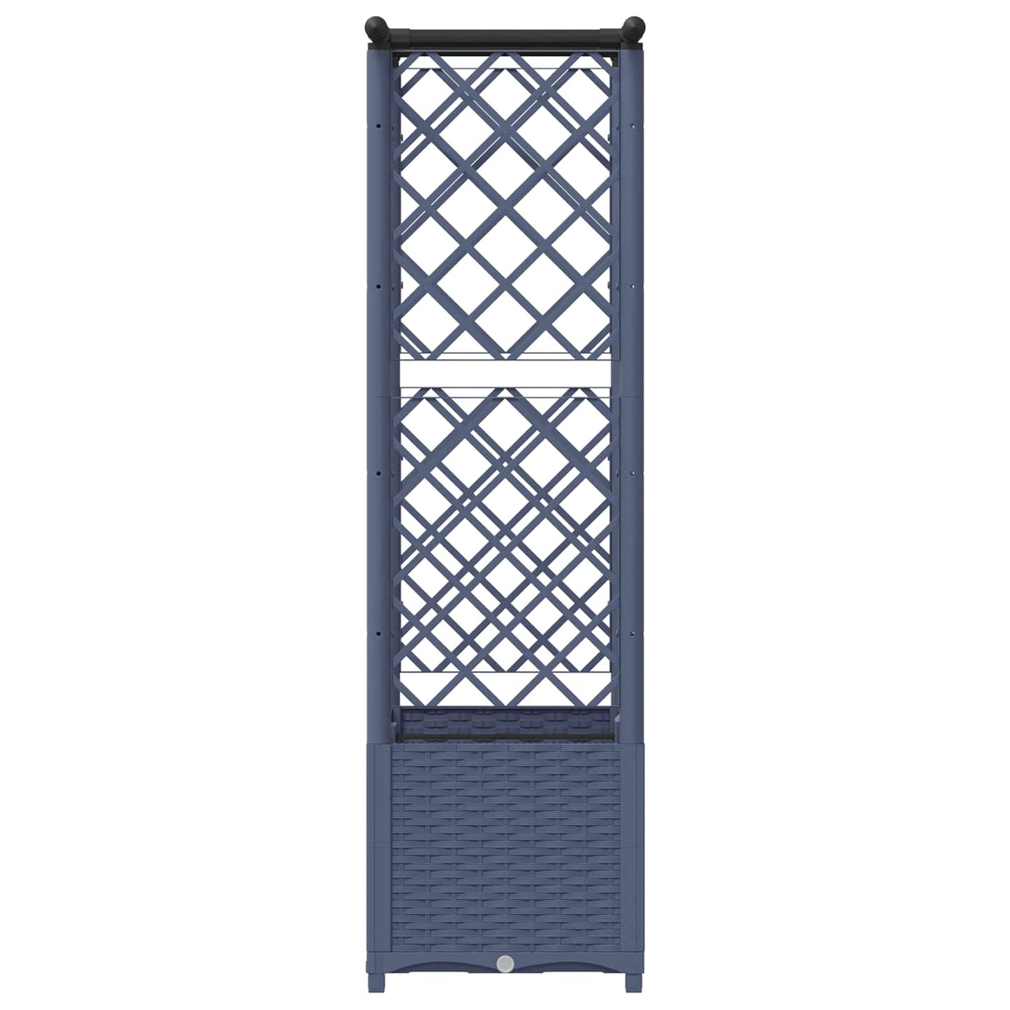 vidaXL Raised Bed with Trellis and Roof Grey 124.5 x 40 x 136 cm PP