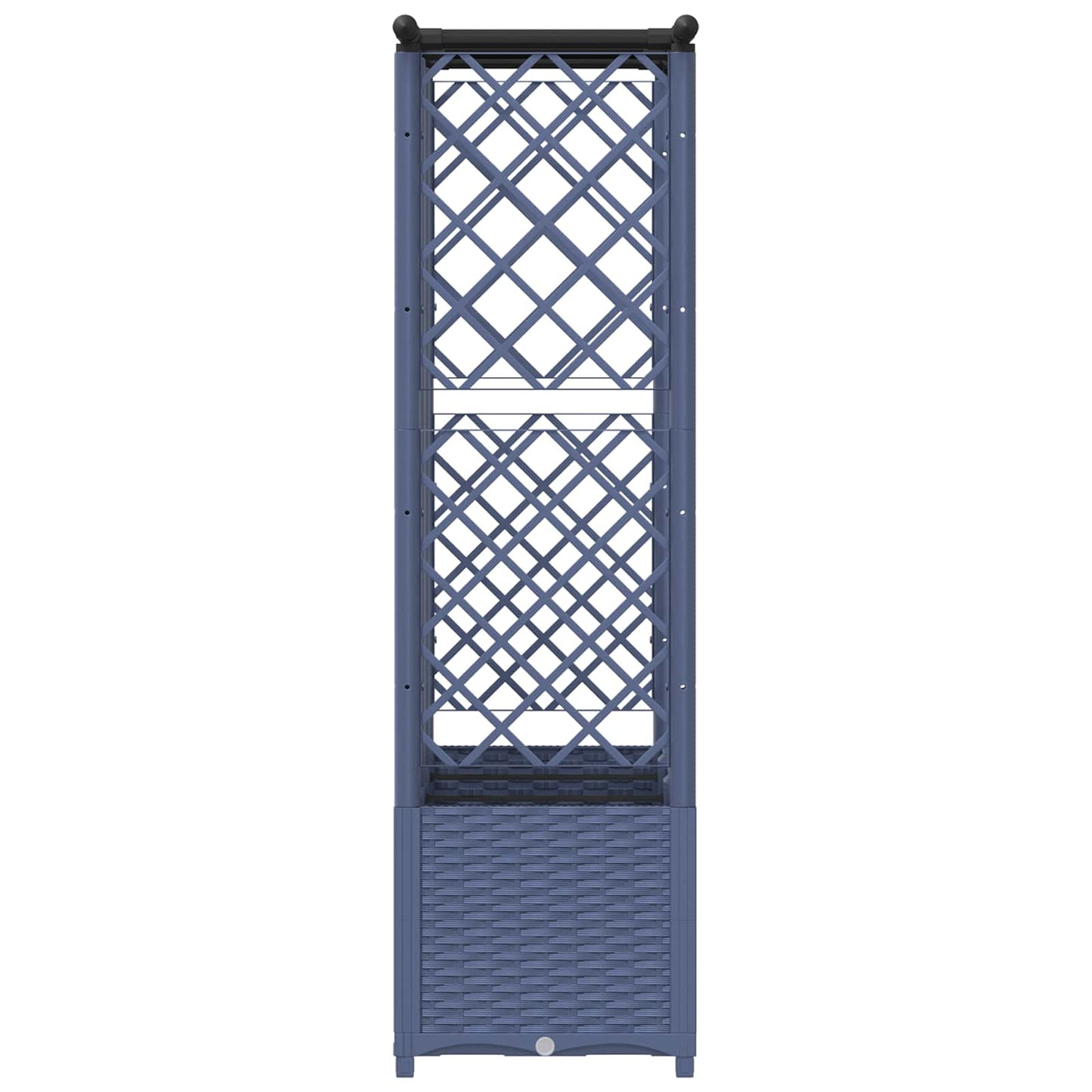 vidaXL Raised Bed with Trellis and Roof Grey 162.5 x 40 x 138 cm PP