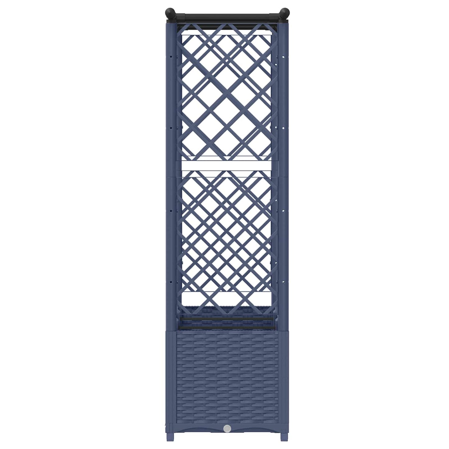 vidaXL Raised Bed with Trellis and Roof Grey 162.5 x 40 x 136 cm PP