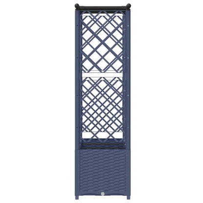 vidaXL Raised Bed with Trellis and Roof Grey 162.5 x 40 x 136 cm PP