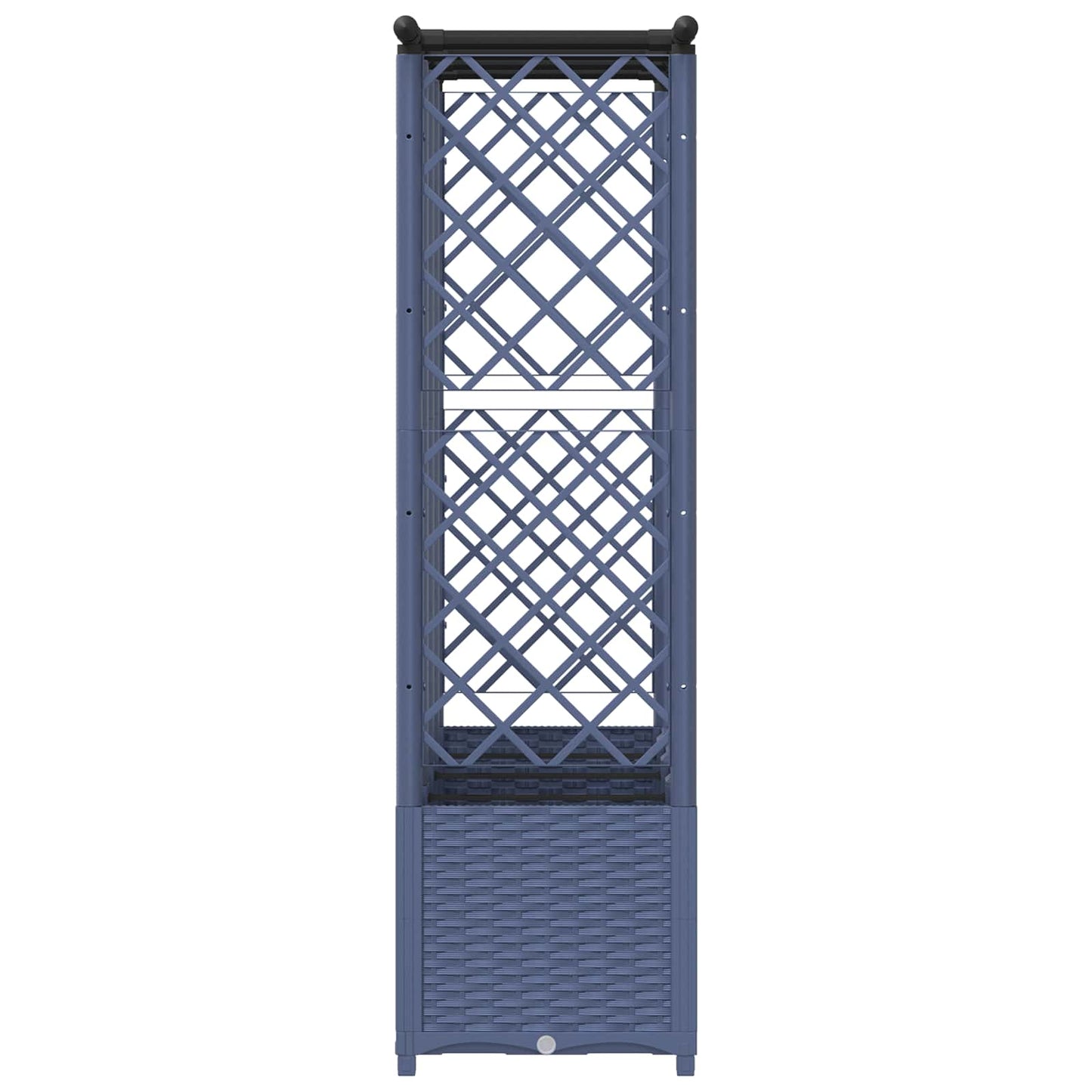 vidaXL Raised Bed with Trellis and Roof Grey 203 x 40 x 138 cm PP