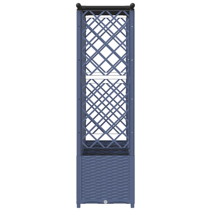 vidaXL Raised Bed with Trellis and Roof Grey 203 x 40 x 138 cm PP