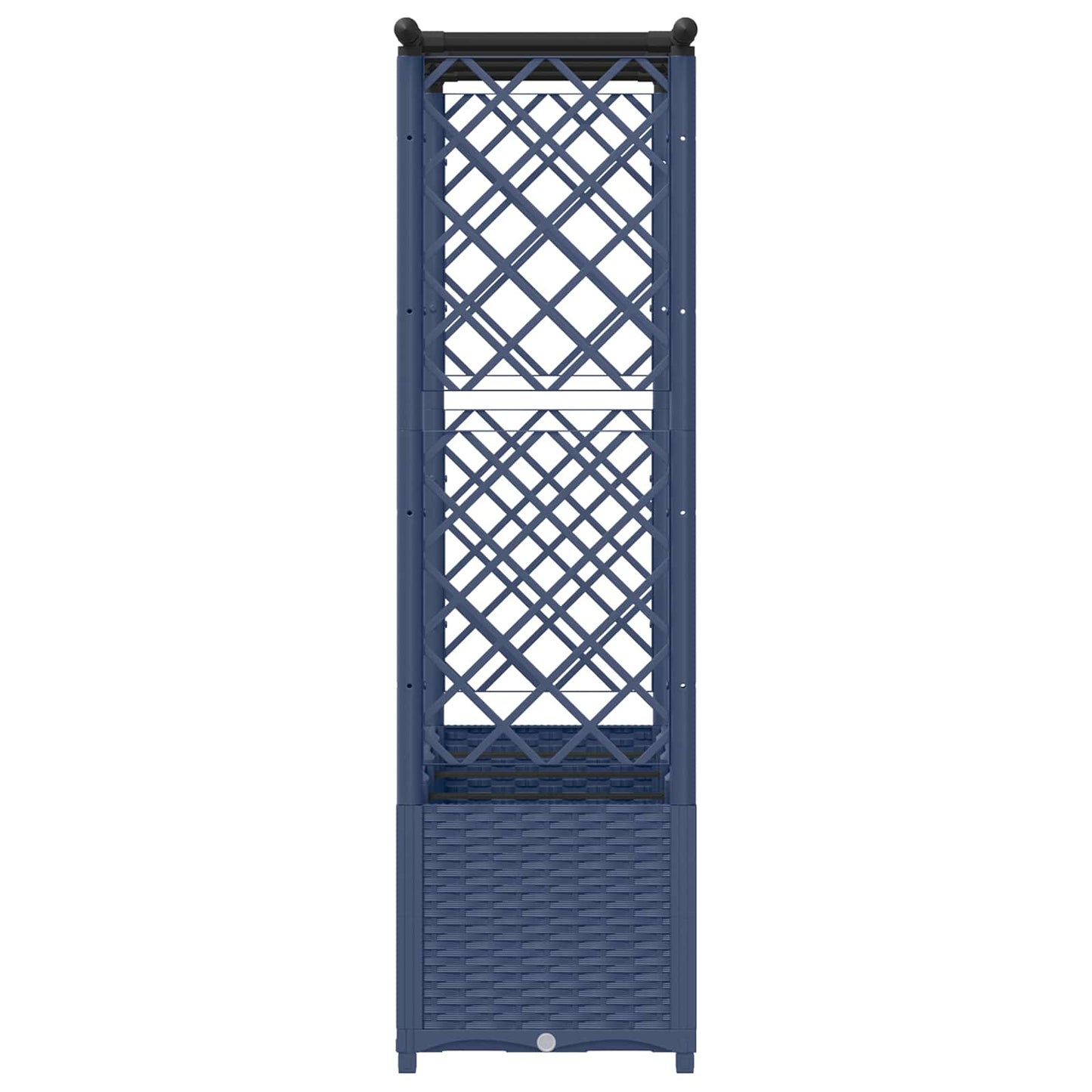 vidaXL Raised Bed with Trellis and Roof Grey 203 x 40 x 136 cm PP