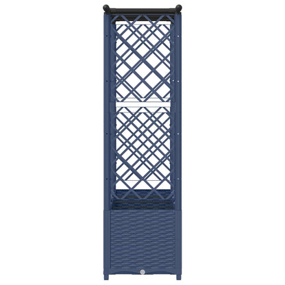 vidaXL Raised Bed with Trellis and Roof Grey 203 x 40 x 136 cm PP