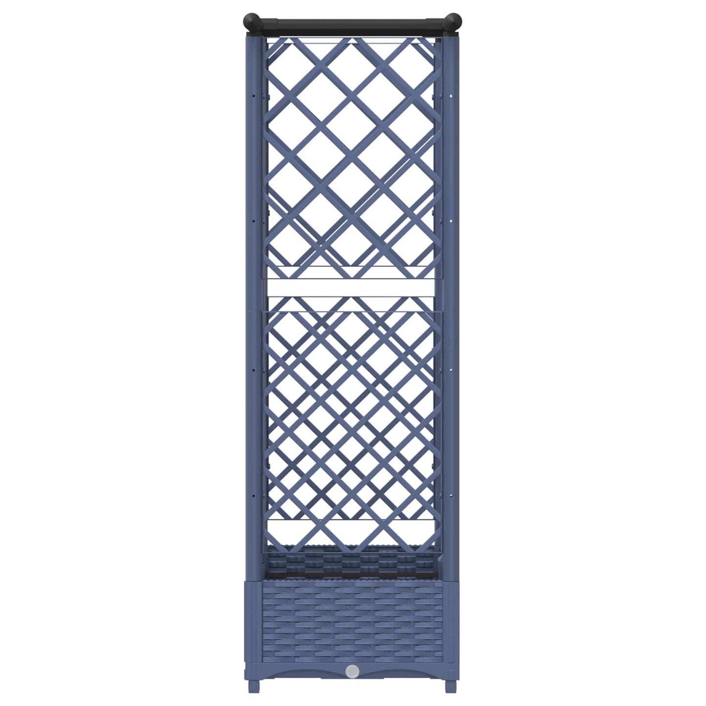 vidaXL Raised Bed with Trellis and Roof Grey 124 x 40 x 123 cm PP