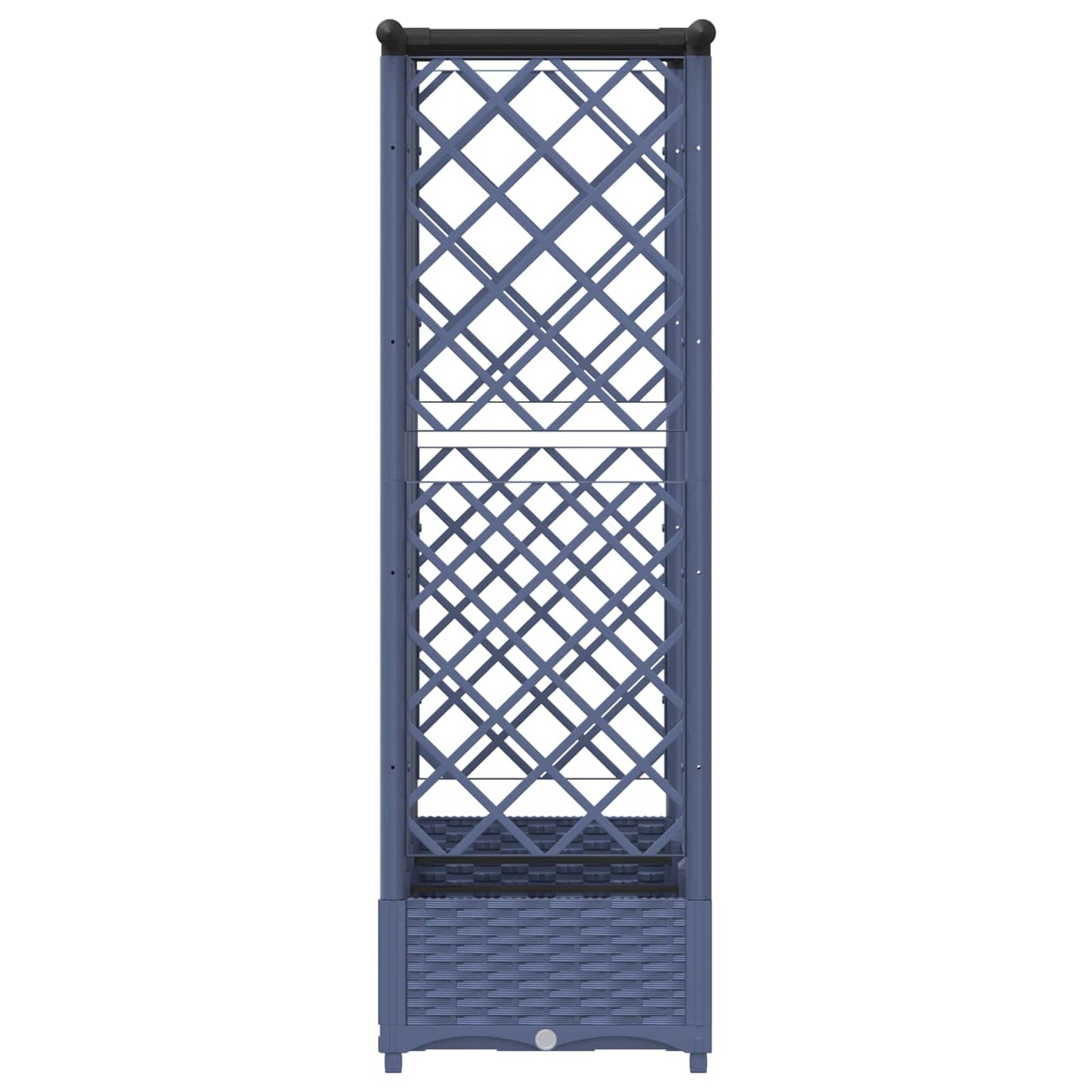 vidaXL Raised Bed with Trellis and Roof Grey 164 x 40 x 123 cm PP