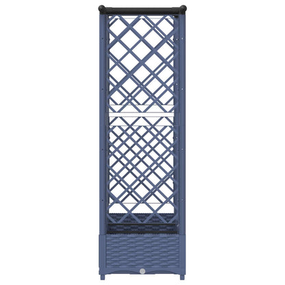 vidaXL Raised Bed with Trellis and Roof Grey 164 x 40 x 123 cm PP