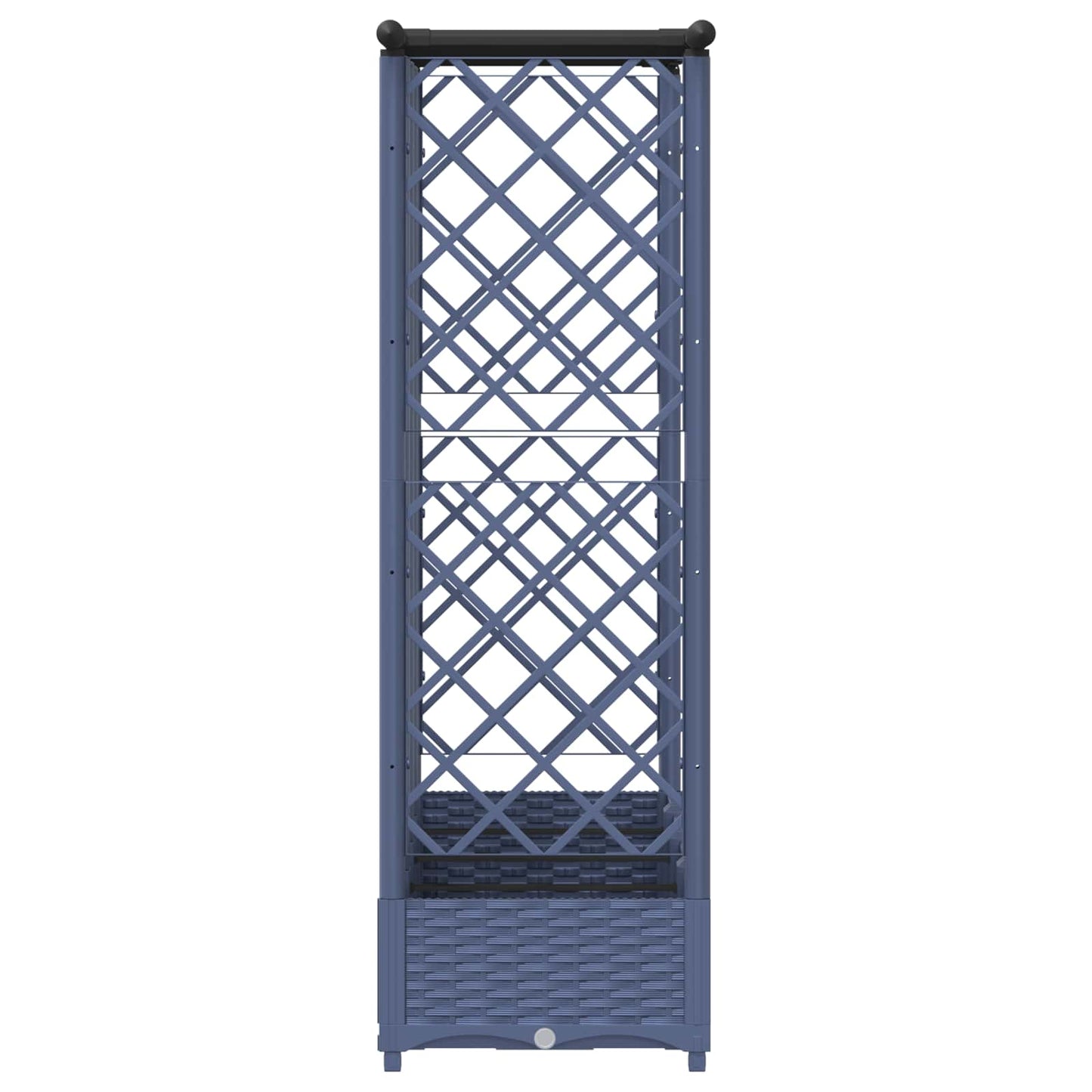 vidaXL Raised Bed with Trellis and Roof Grey 202.5 x 40 x 121 cm PP
