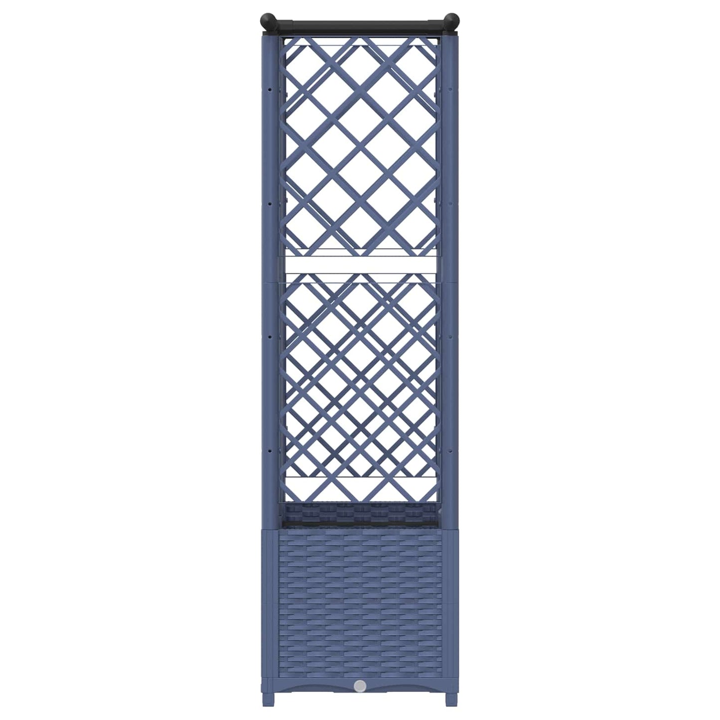 vidaXL Raised Bed with Trellis and Roof Grey 124 x 40 x 138 cm PP