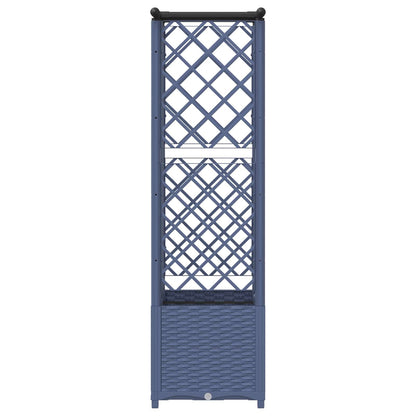 vidaXL Raised Bed with Trellis and Roof Grey 124 x 40 x 138 cm PP