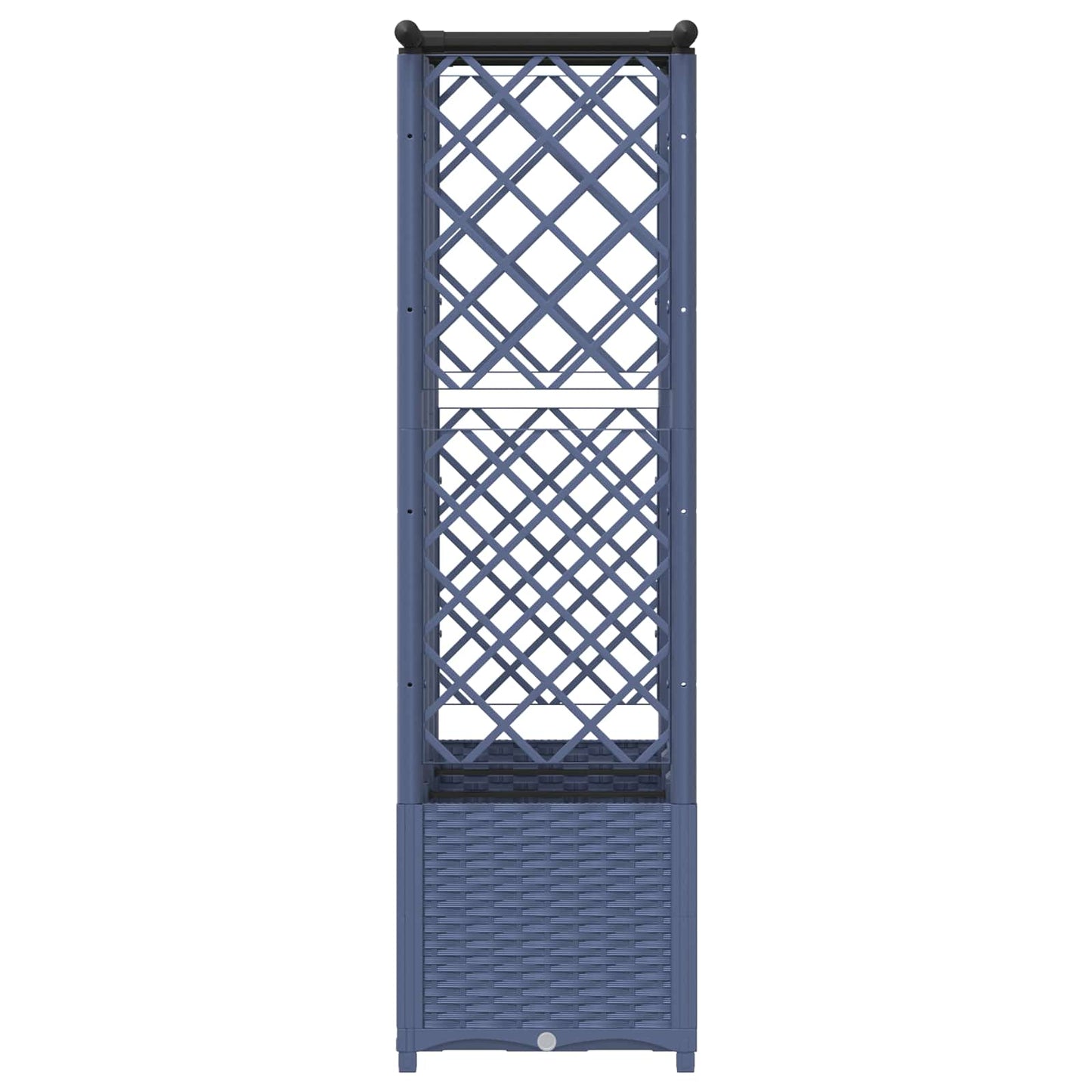 vidaXL Raised Bed with Trellis and Roof Grey 163.5 x 40 x 138 cm PP