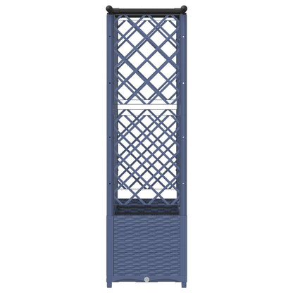 vidaXL Raised Bed with Trellis and Roof Grey 163.5 x 40 x 138 cm PP