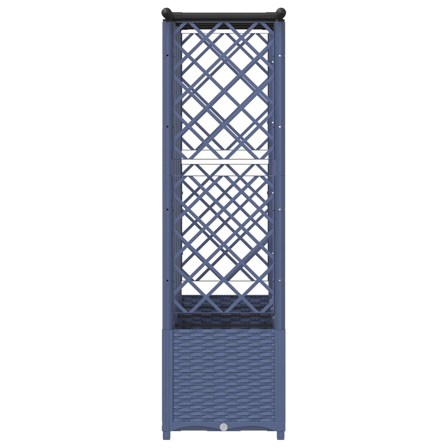 vidaXL Raised Bed with Trellis and Roof Grey 202 x 40 x 136 cm PP