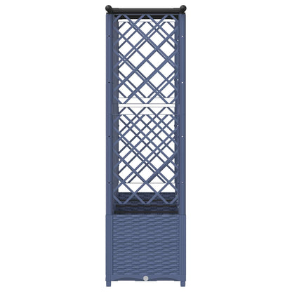 vidaXL Raised Bed with Trellis and Roof Grey 202 x 40 x 136 cm PP