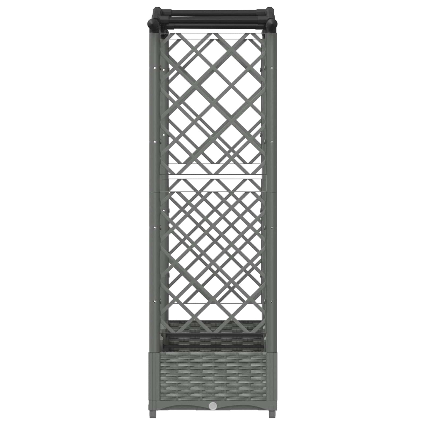 vidaXL Raised Bed with Trellis and Roof Light Grey 169 x 40 x 125 cm