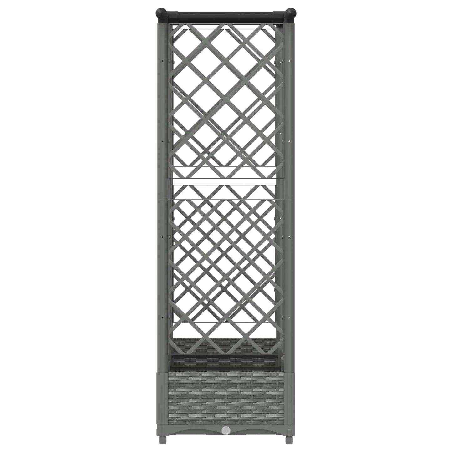 vidaXL Raised Bed with Trellis and Roof Light Grey 164 x 40 x 121 cm