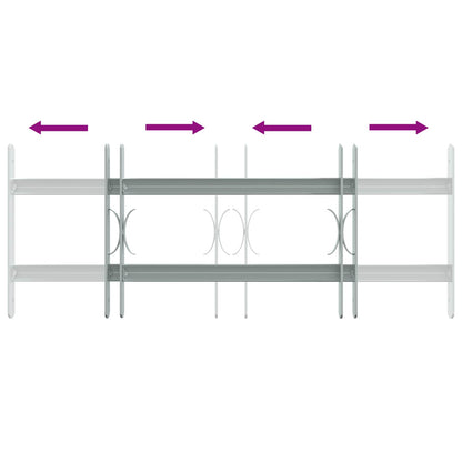 vidaXL Security Grille for Windows with 2 Crossbars 3 pcs 430-740 mm