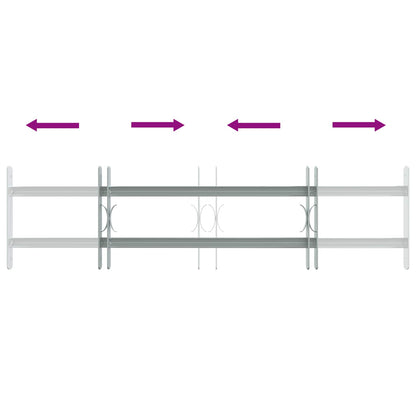 vidaXL Security Grille for Windows with 2 Crossbars 3 pcs 630-1140 mm