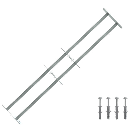 vidaXL Security Grille for Windows with 2 Crossbars 3 pcs 930-1740 mm