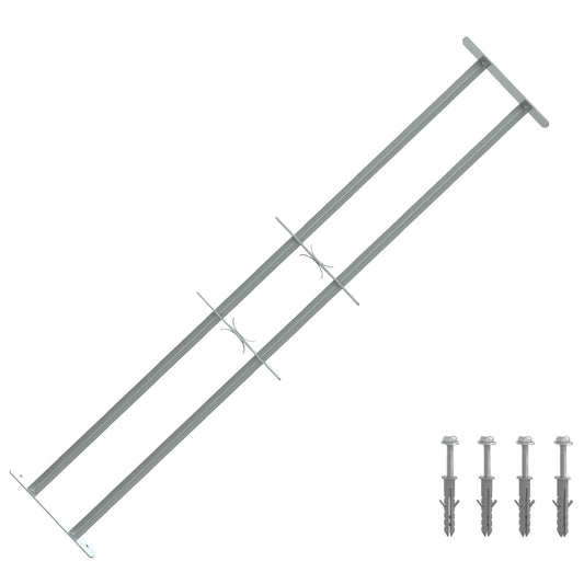 vidaXL Security Grille for Windows with 2 Crossbars 3 pcs 930-1740 mm
